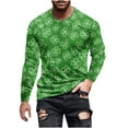 thumbnail image 2 of St. Patrick's Day Tshirt, Long Sleeve Tops for Men, Round Neck Shirts Fashionable Men's Printed Long Sleeved Round Neck Casual and Comfortable Tops Shirt, 2 of 5