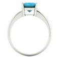 thumbnail image 4 of Solitaire Engagement Ring for Women - 2ct Simulated Turquoise in 14K White Gold Promise Ring, 4 of 6