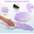 thumbnail image 3 of TECKNET BASICS Cloud Ergonomic Mouse Pad with Wrist Rest, Memory Foam Support & Non-Slip Base for Pain Relief, Office & Gaming，Gradient Purple, 3 of 7