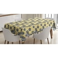 thumbnail image 1 of Ambesonne Yellow and Black Tablecloth Rectangular Table Cover, Foliage Pattern, 52"x70", Yellow and Black, 1 of 3