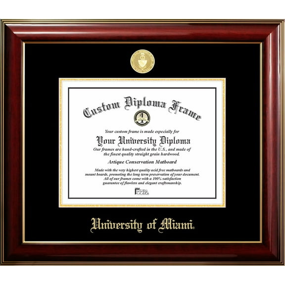 University of Miami Classic Diploma Frame
