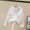 White, variant on Elegant Girls Long Sleeve Party Blouse Ruffled Button Down Shirt for School and Occasions T-Shirts Kids Short Sleeve Crewneck Solid Basic Tees Casual Tops