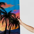 thumbnail image 3 of Creowell Sunset Palm Trees Mountains Pretty Shower Curtain 100% Polyester Fiber Home Bathroom Decor Chic Modern Style with Hooks 36x72, 3 of 7