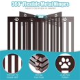 thumbnail image 4 of Demi Bonn 36" Folding Wood Pet Gate with 360° Flexible Hinge, 3-Panel Indoor Foldable Dog Fence for Stairs, Hallways, or Doorways, Retractable Freestanding Dog Gates, Brown, 4 of 7