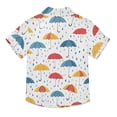 thumbnail image 2 of Dailycode Small Short Sleeve Button Down Shirts Colorful Umbrellas and Rain Drops Casual Shirt 3-10 Years, 2 of 9