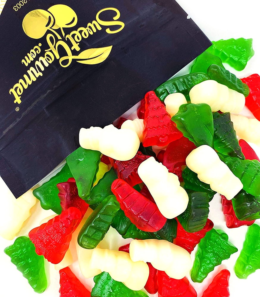 SweetGourmet Gummy Christmas Trees & Snowmen Holiday Candy Bulk 1.5