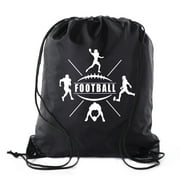 Football Party Bags | Football Drawstring Cinch Backpacks for Team Events, Birthdays, and More!