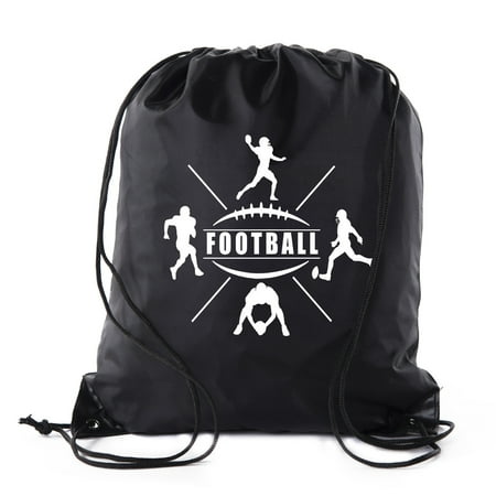 Football Party Bags | Football Drawstring Cinch Backpacks for Team Events, Birthdays, and More!