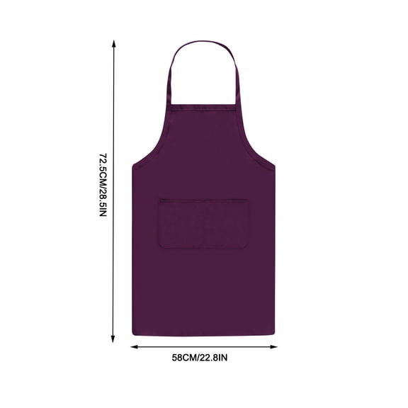 Floleo Heavy Duty Kitchen Apron for Adults, Adjustable Polyester Cooking Baking Apron, Stain Resistant Work Apron for Grilling, Painting, Crafting