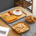 thumbnail image 6 of Xmarks 2pcs Plastic Plates Indoor and Outdoor Use Wood Grain Plates and Bowls Dinnerware Sets Summer Fall Camping Dish, 6 of 9