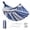 Thickened blue-white stripe, variant on Double Hammock for 2 Adults – 500lbs Heavy Duty Canvas & Wood, Ideal for Outdoor Patio, Camping, Beach, Backyard – Oversized, 330x150cm