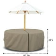 thumbnail image 2 of Covers & All Patio Round Table and Chair Set Cover with Umbrella Hole - Heavyduty 12 Oz Waterproof Outdoor Backyard Furniture Cover with Air Pocket & Drawstring for Snug fit. (60" Dia x 23" H, Beige), 2 of 8