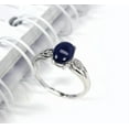 thumbnail image 2 of 925 Sterling Silver Elegant 3.2 Carat Blue Star Sapphire Ring Stunning Star Effect, Perfect for Wedding, Engagement, or Special Occasion Jewelry Silver 12.5, 2 of 3
