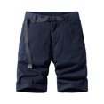 thumbnail image 2 of Men's Cotton Chino Shorts with Built-In Belt, 7"/9" Inseam Casual Golf Short Pants, Summer Vacation Straight Fit Bermuda Shorts, 2 of 7