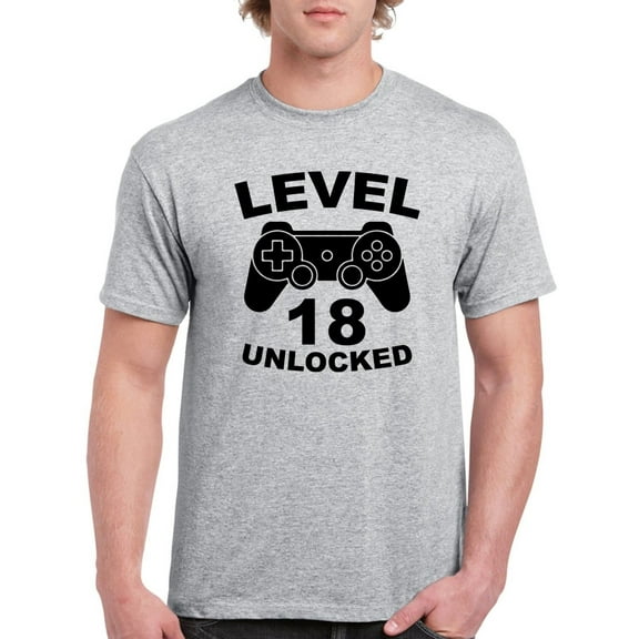 Level 18 Unlocked Men T-Shirt, Male XX-Large