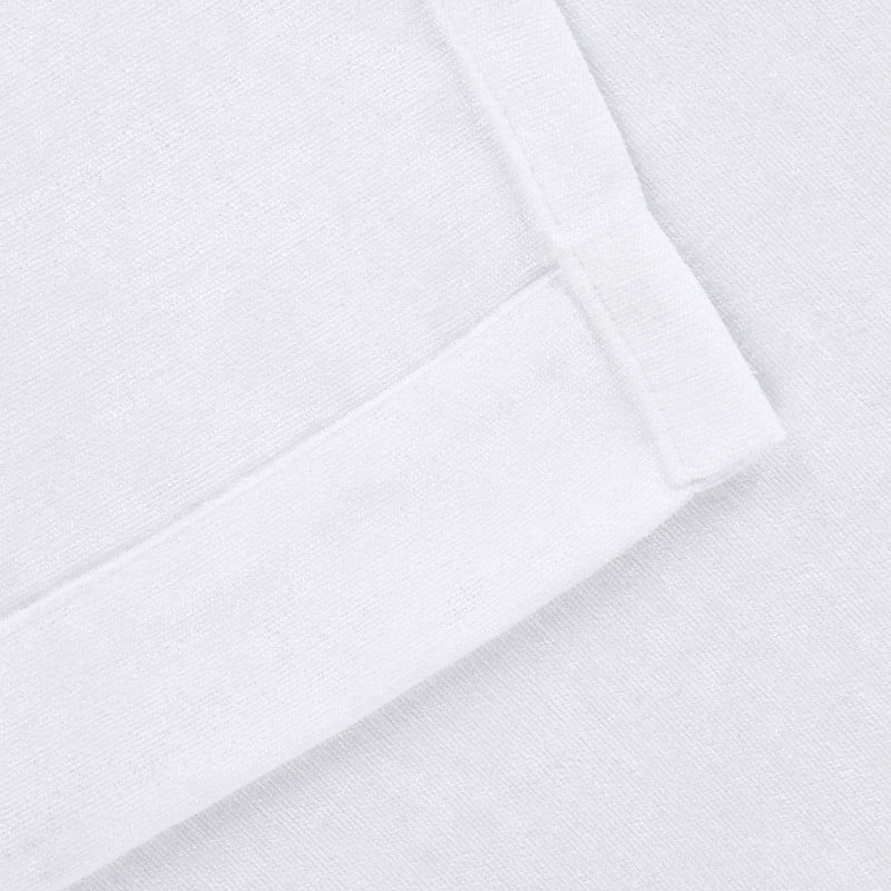 Superior Noor Semi-Blackout Chenille Curtains Set of 2, Room Darkening Curtain Panel Pair, White, 52"W x 96"L