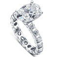 thumbnail image 2 of Pompeii 5 Ct TW Oval Diamond Eternity Engagement Ring 14k White Gold Lab Grown, 2 of 3