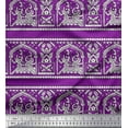 thumbnail image 1 of Soimoi Poly Georgette Fabric Ethnic Block Print Fabric by The Yard 42 Inch Wide, 1 of 2