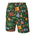 thumbnail image 6 of Uemuo Christmas Gift Pattern Men's Swim Trunks Hawaiian Beach Bathing Suit Swimsuits Beach Quick-Dry Shorts with Pockets-Medium, 6 of 9