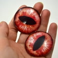 thumbnail image 2 of Red Orange Dragon or Cat Glass Eyes, 2 of 5