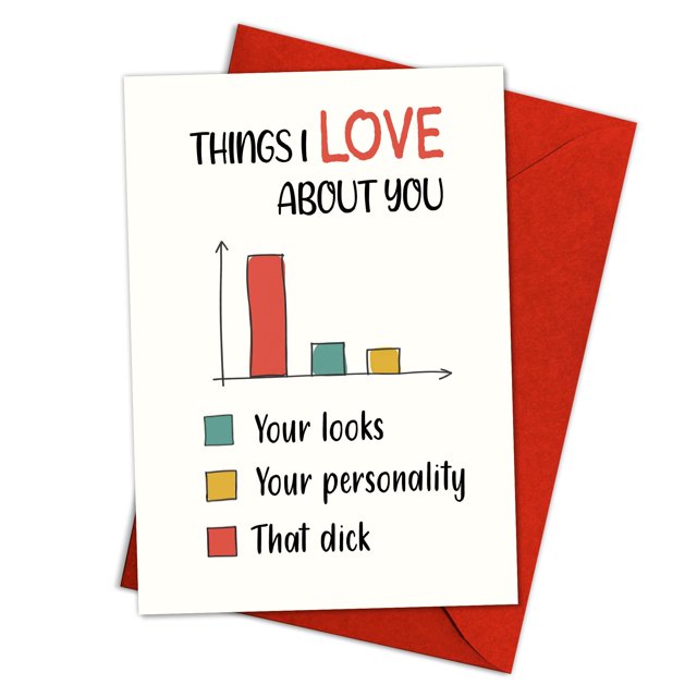 Tarjeta de San Valentín Traviesa Podagree con Gráfico de Barras 13x21 cm