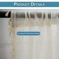 thumbnail image 3 of Lapalife Tassel Sheer Curtain Rod Pocket Boho Farmhouse Linen Window Drapes for Living Room Bedroom Decor, Sigle Panel, 52"x 108", Cream, 3 of 6