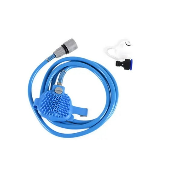 Pet Shower Attachment 2-in-1 Sprayer and Scrubber - Slip on Dog Wash with Hose and Shower Attachment - Indoor/Outdoor Pet Bathing and Grooming - Fast and Easy at Home Dog Cleaning