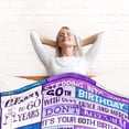 thumbnail image 4 of 60th Birthday Gifts for Women Blanket 60th Birthday Decorations Women Men Throw Blanket Happy 60th Birthday Gift Ideas for her Mom Wife (Sixty, 50 x 60 Inch), 4 of 6