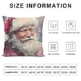 thumbnail image 5 of Orinice Santa Claus Snow Graphic Decorative Cushion Throw Pillow Cover, Winter High-Quality 1PC for Home Couch Living Room Bed Sofa Bedroom, Christmas for Car, Durable Material 22x22in, 5 of 5