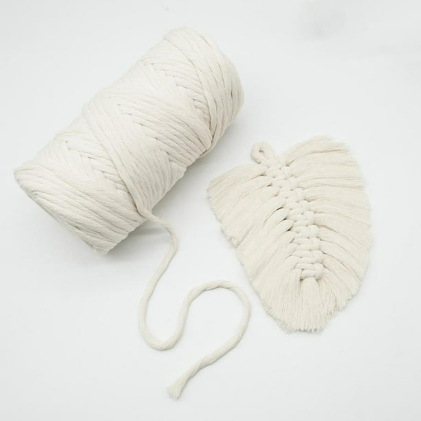 1 Roll 1-6mm Bohemia Natural Cotton Cord Twisted Macrame Yarn