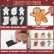thumbnail image 3 of Kit de manualidades navideñas con pan de jengibre Lonfliness, 30 juegos de imanes para bricolaje, 3 of 7