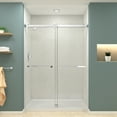 thumbnail image 2 of Transolid Bypt608010c-J Brooklyn 80" High X 60" Wide Bypass Frameless Shower Door - Chrome, 2 of 7