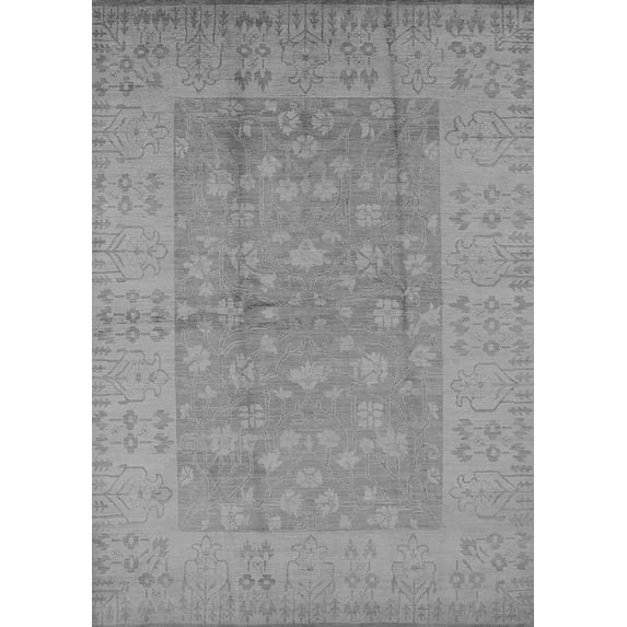 Ahgly Company Indoor Rectangle Oriental Gray Industrial Area Rugs, 4' x 6'