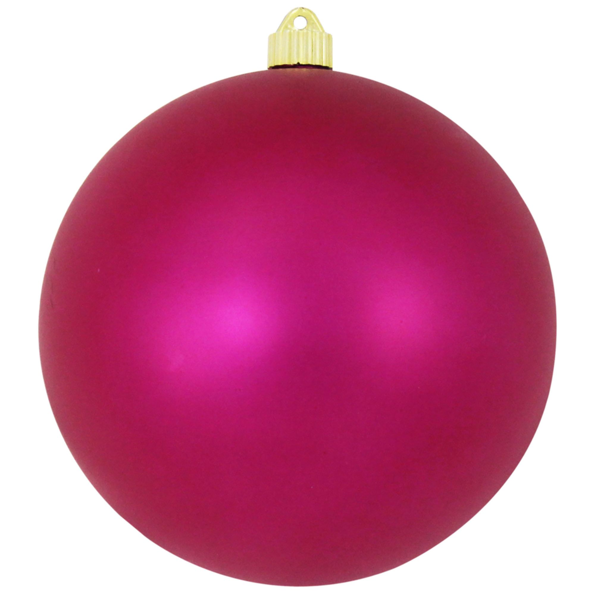 Magenta Pink Shatterproof Matte Christmas Ball Ornament 8" (200mm