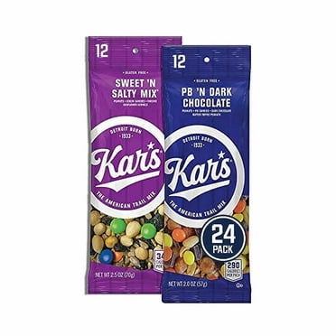 Kar's Nuts Variety Pack Trail Mix Snacks - Sweet 'N Salty, Peanut Butter 'N Dark Chocolate, 24 Count, 2 oz
