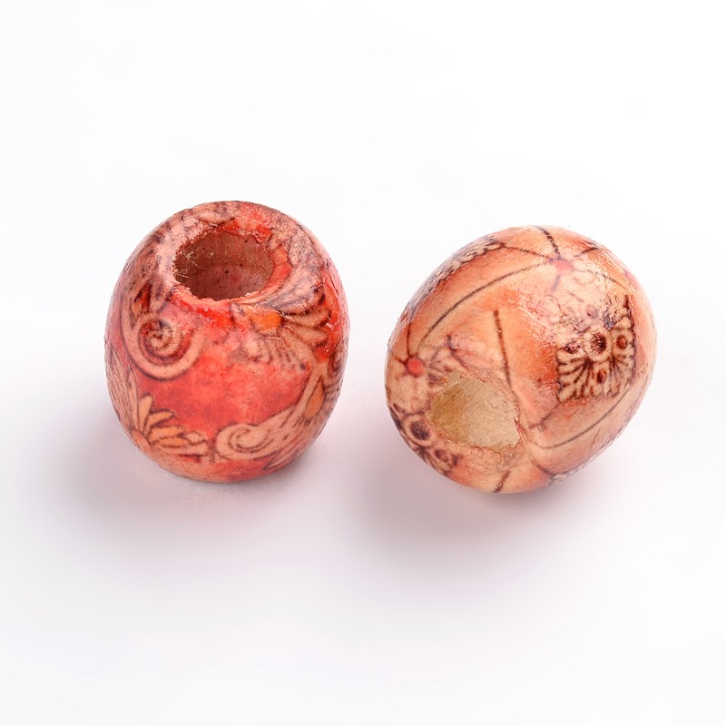 Hot 16mm Mixed Natural Wood Round Beads for Jewelry Making Loose Spacer Charms Mixed Color 16x17x17mm Hole: 7mm about 600pcs/1000g