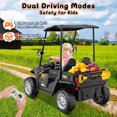 thumbnail image 3 of YunTopKids 24V Ride-On Dump Truck 2 Seater Ride on Car for Big Kids, 4WD Electric Car with Music, Shovel, LED Lights,Christmas Gift 3-8,Black, 3 of 8