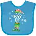 thumbnail image 3 of Inktastic Funny Christmas I'm the Boss Elf with Shoes and Hat Boys or Girls Baby Bib, 3 of 4