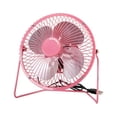 thumbnail image 1 of Mini ventilador de mesa USB de 4 pulgadas, portátil, de alta velocidad, para dormitorio, oficina (rosa), 1 of 5