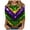 A Purple, variant on YUGYXL Women's Casual 3/4 Sleeve Clothes Mardi Gras Colorful Graphic Tshirts Lounge Crew Neck Lightweight Cozy Blouse Summer Tunic Fit Tees Theme Party Tops Sales
