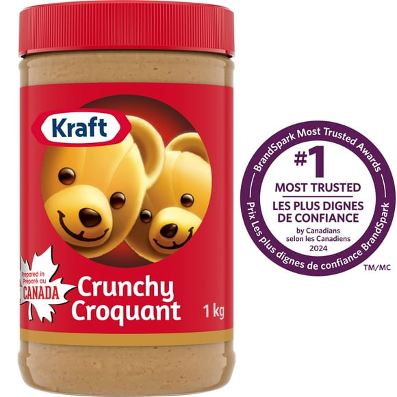 Beurre d’arachide croquant Kraft 1kg