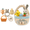 Neutral, variant on Easter Baby Plush and Teether Playset, Includes Bunny, Carrot, Chicken, Rattle Egg & Basket, Perfect Sensory and Decorative Gift for Babies & Newborns