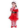 thumbnail image 3 of Uccdo 2-15T Boys Girls Brother and Sister Christmas Outfits Kids Holiday Elf/Santa Costumes Xmas Family Matching Clothes Set, 3 of 7