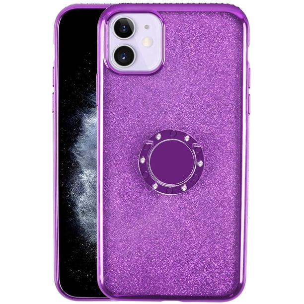 Mignova For Iphone 12 Mini 5 4 Inch Case With Ring Holder Glitter Bling Cover For Girls
