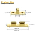 thumbnail image 2 of Uxcell 6Pack 49mm Zinc Alloy Double Ball Tension Roller Catch for Cabinet Door, Gold, 2 of 6