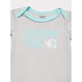 thumbnail image 4 of Luvable Friends Baby Unisex Sleep and Play, Bodysuit and Bib, Elephants, 3-6 Months, 4 of 5