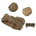 thumbnail image 3 of Unique Bargains 1 Pc Women's Warm Headband Winter Ear Warmer Cable Knit Head Wraps Dark Brown, 3 of 6