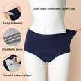 thumbnail image 3 of Women's Menstrual Period Panties Cotton Leakproof Underwear Protection Briefs 5 Pack, 3 of 6
