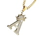 thumbnail image 2 of Fiudx Collar En Colgante 26 Letras Ingleses para Mujer, Acero Inoxidable y Circulatorio, 2 of 7