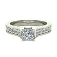thumbnail image 4 of Engagement Rings Princess cut Diamond Rings for Women 14K White Gold 3/4 CT TW (G, SI), 4 of 5